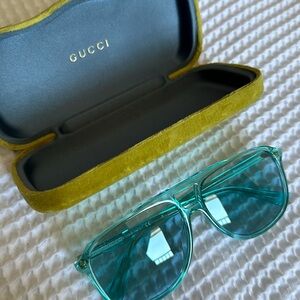 Gucci blue sunglasses